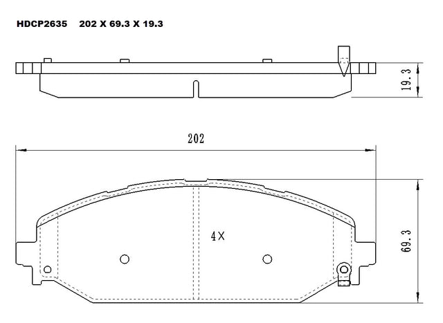 Ceramic Brake Pads HDCP2635 (DB2635)  - Premier Performance Auto Parts (Copy) | Universal Auto Spares