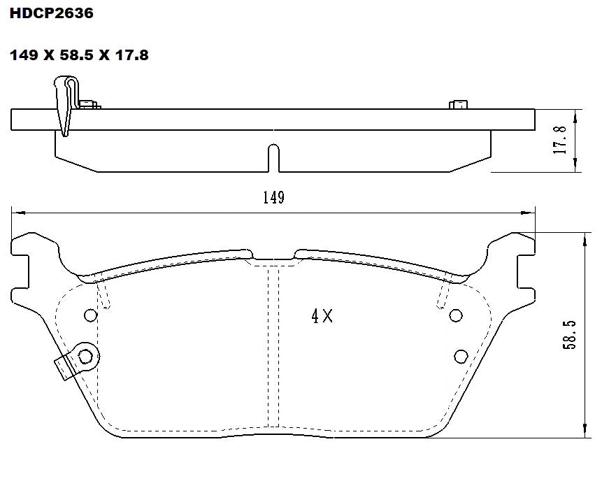 Ceramic Brake Pads HDCP2636 (DB2636)  - Premier Performance Auto Parts | Universal Auto Spares