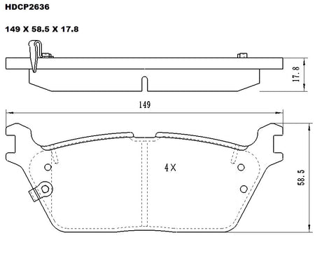 Ceramic Brake Pads HDCP2636 (DB2636)  - Premier Performance Auto Parts | Universal Auto Spares