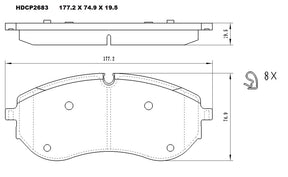 Ceramic DB2683 Brake Pads Heavy Duty DB2683 HDCP2683 - Premier Performance Auto Parts | Universal Auto Spares