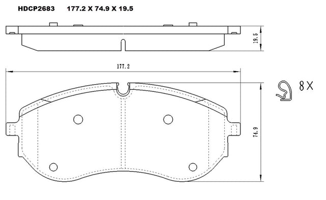 Ceramic DB2683 Brake Pads Heavy Duty DB2683 HDCP2683 - Premier Performance Auto Parts | Universal Auto Spares