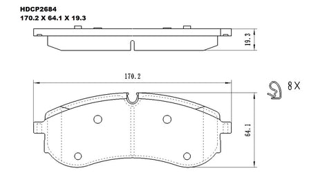 Ceramic DB2684 Brake Pads Heavy Duty DB2684 HDCP2684 - Premier Performance Auto Parts | Universal Auto Spares
