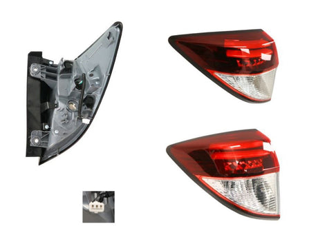 Tail Light (Outer, LHS) Smoky Lens, 2 Light Bar LED Honda HR-V RU SERIES 2 2018 - 2022 HDHR-TAL-11L - Sterling Parts