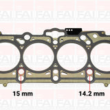 Head Gasket VW Audi AXR BJB BKC AXB AXC NHG138-3 - FAI