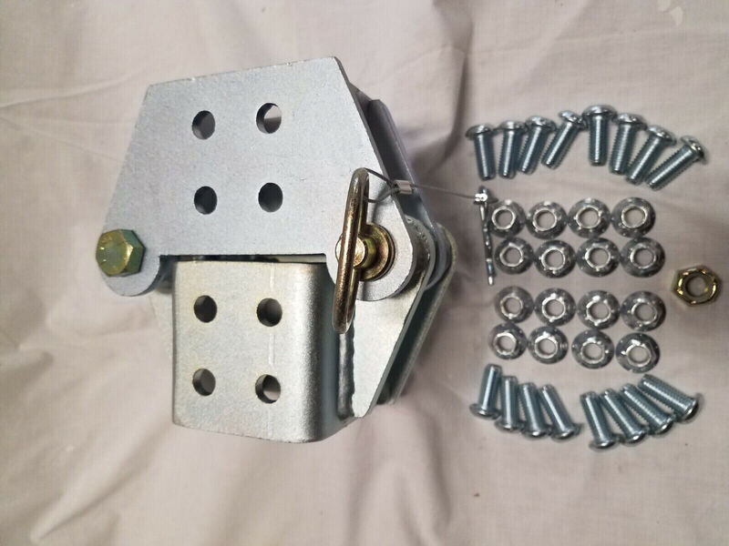 1 x Set Of Fold Away Hinge Kit Zinc Plated Suit For 3x3 Trailer Tongue HINGE-3X3 - Machter