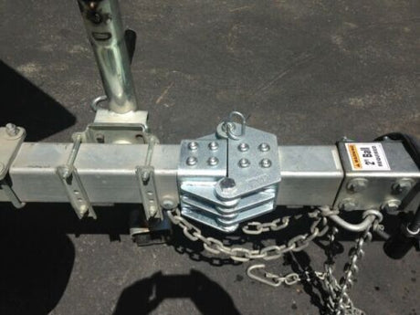1 x Set Of Fold Away Hinge Kit Zinc Plated Suit For 3x3 Trailer Tongue - Machter