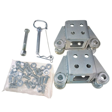 1 x Set Of Fold Away Hinge Kit Zinc Plated Suit For 3x3 Trailer Tongue - Machter