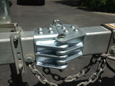 1 x Set Of Fold Away Hinge Kit Zinc Plated Suit For 3x3 Trailer Tongue - Machter