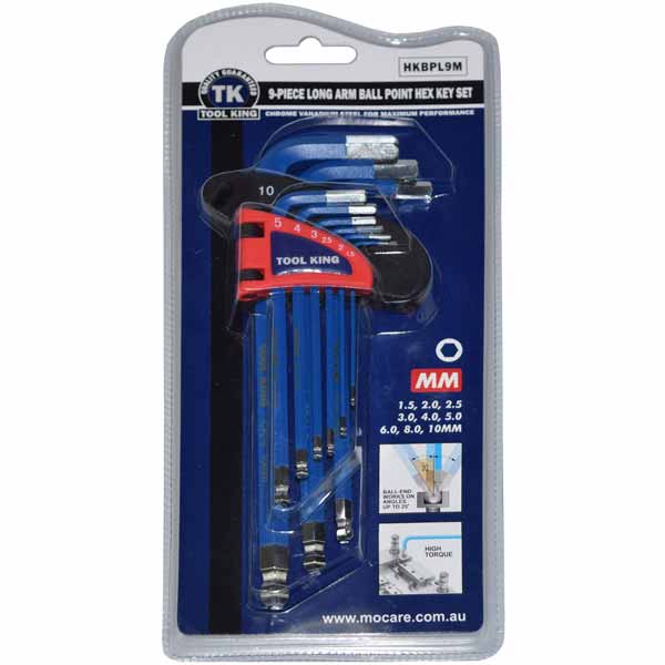 MAXIMUM Hex Key Set, Metric, 9-pc