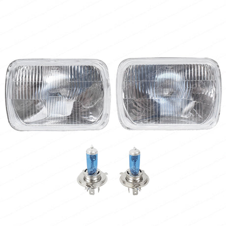 7 x 5 Inches Headlight H4 Upgrade Kit Fit For Hilux 83-05 Hi Watt Globes 1 Pair - Machter