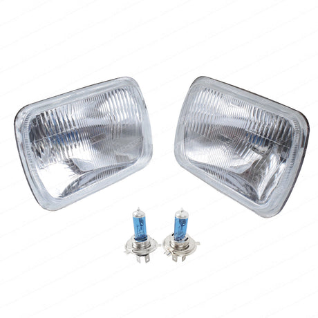 7 x 5 Inches Headlight H4 Upgrade Kit Fit For Hilux 83-05 Hi Watt Globes 1 Pair - Machter