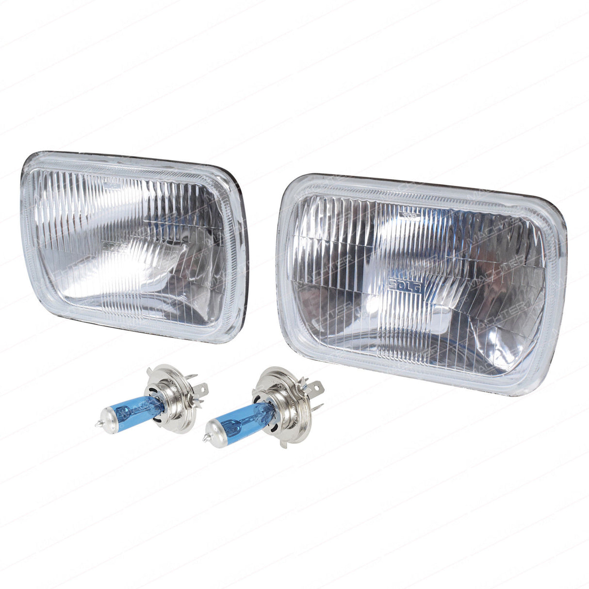 7 x 5 Inches Headlight H4 Upgrade Kit Fit For Hilux 83-05 Hi Watt Globes 1 Pair HL-001S - Machter