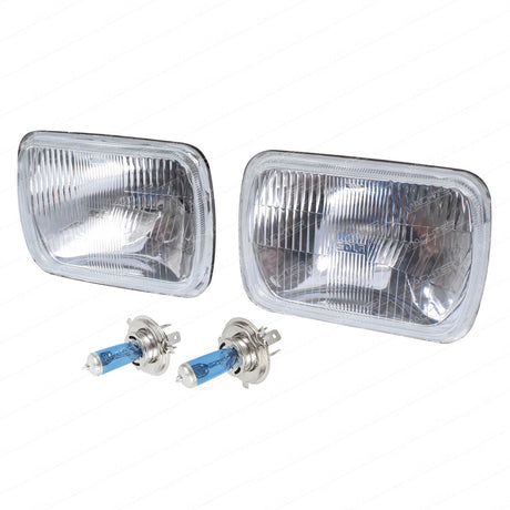 7 x 5 Inches Headlight H4 Upgrade Kit Fit For Hilux 83-05 Hi Watt Globes 1 Pair - Machter