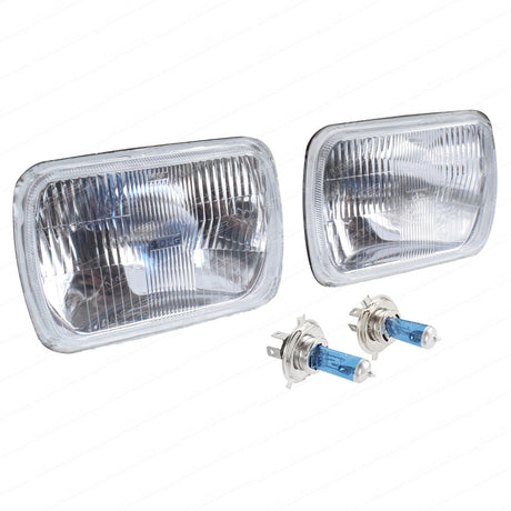7 x 5 Inches Headlight H4 Upgrade Kit Fit For Hilux 83-05 Hi Watt Globes 1 Pair - Machter