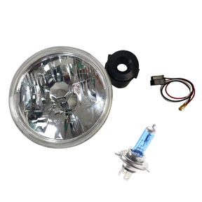 Headlight Upgrade Kit 2 x 7" Round Lamp 60/55W H4 Halogen Conversion Kit Pair HL-005B - Machter