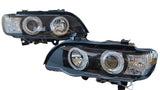 CCFL Angel-Eyes Projector Head Lights Fit For BMW X5 E53 PRE LCI 2000-2003 HL-BMW021LS - Machter