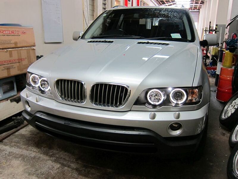 CCFL Angel-Eyes Projector Head Lights Fit For BMW X5 E53 PRE LCI 2000-2003 HL-BMW021LS - Machter