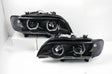3D LED Dual Halo Black Projector Head Light Fit For BMW X5 E53 1999-2003 HL-BMW022LS - Machter