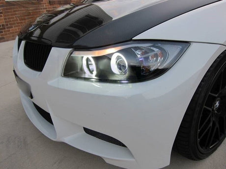 Black CCFL Angle Eye Projector Headlight Fit For BMW E90 Sedan 2005-2008 HL-BMW025LS - Machter