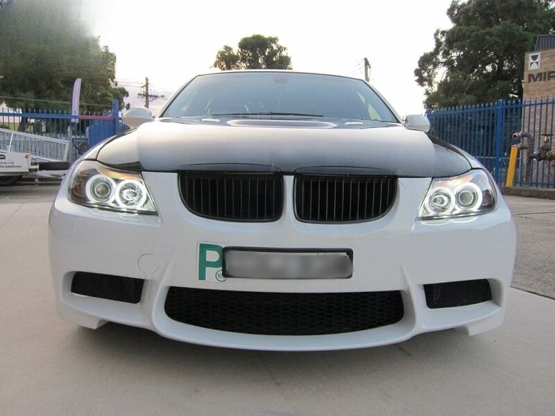 Black CCFL Angle Eye Projector Headlight Fit For BMW E90 Sedan 2005-2008 HL-BMW025LS - Machter