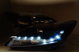 Black LED Projector Headlights Fit For Ford Focus XR5 Hatch 2008-2011 HL-FD023LS - Machter