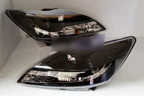 Black LED Projector Headlights Fit For Ford Focus XR5 Hatch 2008-2011 HL-FD023LS - Machter