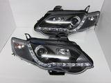 Black LED DRL Headlights Fit For Ford Falcon FG Sedan FPV XR6 XR8 2007-2014 HL-FD026LS - Machter