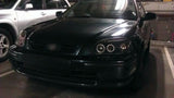 Black LED Angle Eye Projector Headlights Fit For HONDA Civic EK VTI 1996-1998 HL-HD027LS - Machter
