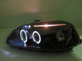 Black LED Angle Eye Projector Headlights Fit For HONDA Civic EK VTI 1996-1998 HL-HD027LS - Machter