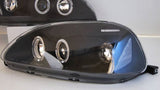 Black LED Angle Eye Projector Headlights Fit For HONDA Civic EK VTI 1996-1998 HL-HD027LS - Machter