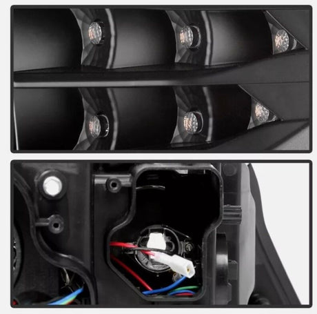 Black 3D DRL Projector LED Signal Headlights Fit For BMW 3-Series E91 E90 Sedan 2009-2012 HL-HD031LS - Machter