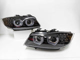 Black 3D DRL Projector LED Signal Headlights Fit For BMW 3-Series E91 E90 Sedan 2009-2012 HL-HD031LS - Machter
