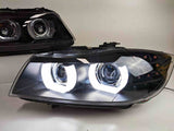 Black 3D DRL Projector LED Signal Headlights Fit For BMW 3-Series E91 E90 Sedan 2009-2012 HL-HD031LS - Machter