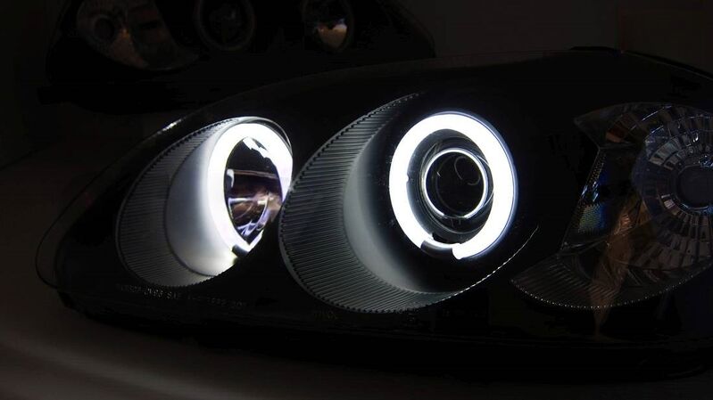 Black CCFL Angle Eye Projector Headlights Fit For Honda CIVIC EK VTIR VTIS 1999-2000 HL-HD032LS - Machter