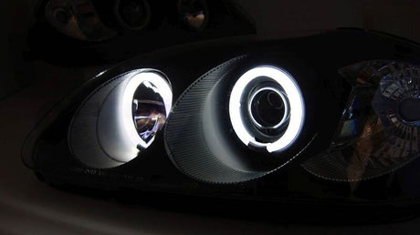 Black CCFL Angle Eye Projector Headlights Fit For Honda CIVIC EK VTIR VTIS 1999-2000 HL-HD032LS - Machter