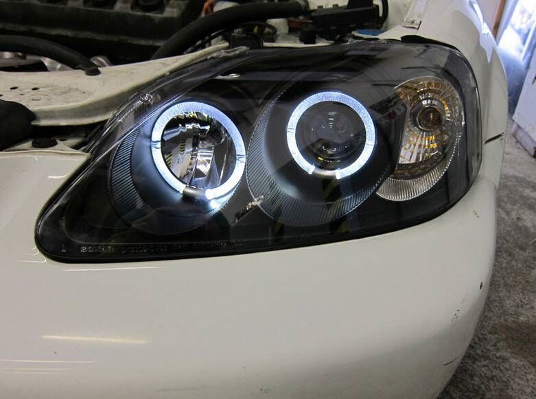 Black CCFL Angle Eye Projector Headlights Fit For Honda CIVIC EK VTIR VTIS 1999-2000 HL-HD032LS - Machter
