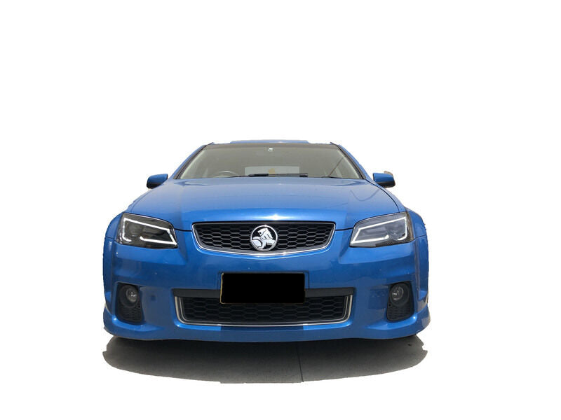 Black LED Headlights Sequential Blinker Fit For Holden VE Commodore Series 1 & 2 Xenon Globes HL-HLN004LED - Machter