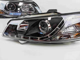 Black DRL LED Projector Head Lights Fit For Holden Commodore VY UTE 2002-2004 HL-HLN024LS - Machter