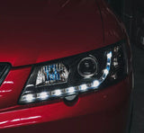 Black DRL LED Projector Head Lights Fit For Holden Commodore VY UTE 2002-2004 HL-HLN024LS - Machter