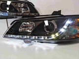 Black DRL LED Projector Head Lights Fit For Holden Commodore VY UTE 2002-2004 HL-HLN024LS - Machter