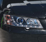 Black DRL LED Projector Head Lights Fit For Holden Commodore VY UTE 2002-2004 HL-HLN024LS - Machter