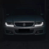 Black DRL LED Projector Head Lights Fit For Holden Commodore VZ UTE 2004-2006 HL-HLN025LS - Machter