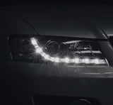Black DRL LED Projector Head Lights Fit For Holden Commodore VZ UTE 2004-2006 HL-HLN025LS - Machter