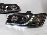 Black DRL LED Projector Head Lights Fit For Holden Commodore VZ UTE 2004-2006 HL-HLN025LS - Machter