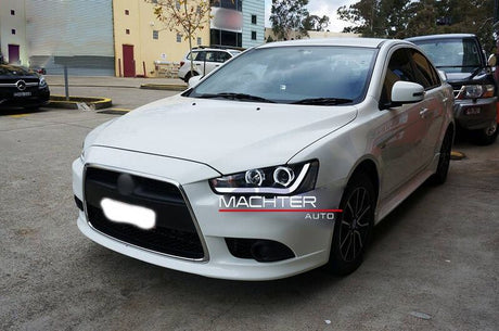 Angel Eyes DRL LED Headlights Fit For Mitsubishi Lancer EVO X CJ VRX 2007-2018 - Machter