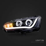Angel Eyes DRL LED Headlights Fit For Mitsubishi Lancer EVO X CJ VRX 2007-2018 HL-MB001LS - Machter