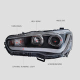 Angel Eyes DRL LED Headlights Fit For Mitsubishi Lancer EVO X CJ VRX 2007-2018 HL-MB001LS - Machter