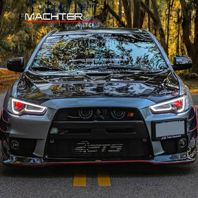 Demon Eye 3D LED DRL Projector Head Light Fit For Mitsubishi Lancer CJ EVO X VRX 2007-2017 HL-MB003LS - Machter