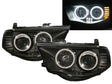 Black Ultra LED Angel Eyes Projector Headlights Fit For Mitsubishi Triton 2006-2015 HL-MB005LS - Machter