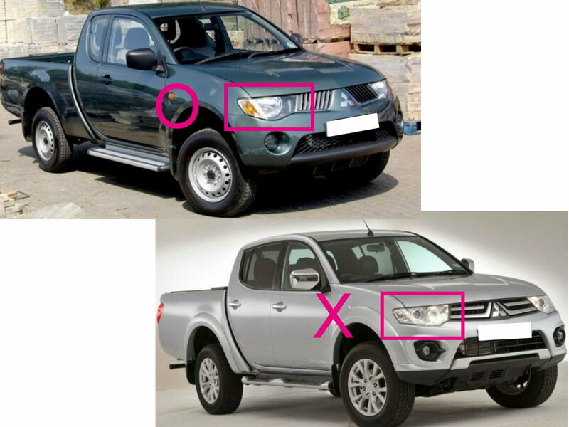 Black Ultra LED Angel Eyes Projector Headlights Fit For Mitsubishi Triton 2006-2015 HL-MB005LS - Machter